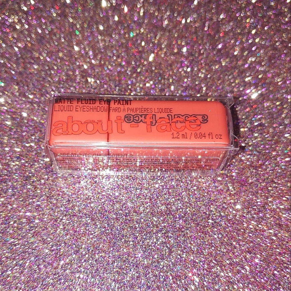 Marigold Matte Fluid Eye Paint Bright Coral Eyeshadow about-face Halsey